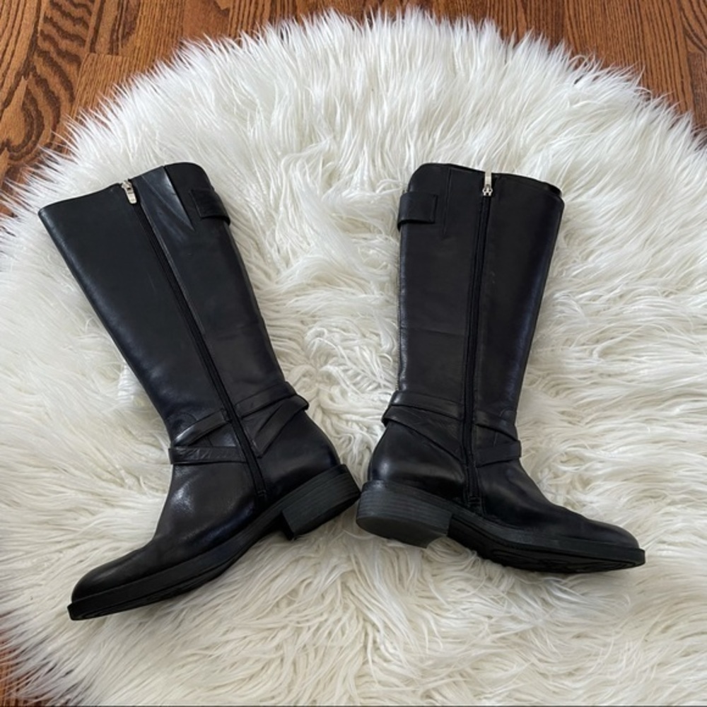 Enzo Angiolini black leather tall boots size 8 - Picture 4 of 11